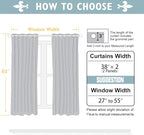 ChrisDowa 100% Blackout Curtains 63 inch Long for Bedroom with Black Liner, 2 Thick Layers Total Blackout Thermal Insulated Grommet Window Curtains 2 Panels Set (Beige, 38 x 63 Inch)