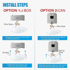 ECOELER 6 Inch Dimmable Aluminum Baffle White Trim LED Disk Light, 16.5W 5000K Daylight,1000Lm, LED Flush Mount Ceiling Fixture for Home Improved, ETL and FCC Approved