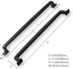 Khtumeware 6 Pack Matte Black Cabinet Handles: 10 Inch Pulls for Cabinets and Drawers