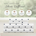 Linen Market 4 Piece California King Bedding Sheet Set (Navy Blue) - Sleep Better Than Ever with These Ultra-Soft Cooling Bed Sheets for Your California King Size Bed - Deep Pocket Fits 16" Mattress