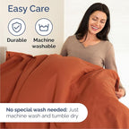 Cal King 6 Piece Sheet Set - Comfy Breathable & Cooling - Soft Hotel Luxury Bedding Set with 8-16 Inch Deep Pockets - 1 Flat & 1 Fitted Sheet & 4 Pillowcases - Wrinkle Free & Easy Care - Terracotta