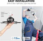 2 Pack LED Garage Lights 180W Deformable 18000LM Close to Ceiling Light Fixtures E26 E27 Screw-in Six Leaf Glow Lighting, Ultra Bright LED Shop Light with 6 Adjustable Panels for Work Shop Warehouse