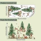Jungle Animal Wall Stickers Forest Safari Wall Decals Kid Room Nursery Baby Bedroom Décor (Cedar Tree Animals)
