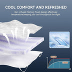 ELEMUSE 3 Inch Gel Memory Foam Mattress Topper Queen Size Pressure-Relieving Mattress Topper for Back Pain,Non-Slip Design with Removable & Washable Cover, CertiPUR-US