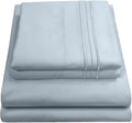 Twin Sheets - Breathable Luxury Sheets with Full Elastic & Secure Corner Straps Built In - 1800 Supreme Collection Extra Soft Deep Pocket Bedding Set, Sheet Set, Twin, Misty Blue