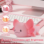 ZKLiLi Axolotl Kids Night Light,Squishy Cute Lamp Dimmable Childrens Night Light Gifts for Baby with Timer & 16 Colors,Rechargeable Bedroom Smart LED Bedside Lamps Toddler Night Light