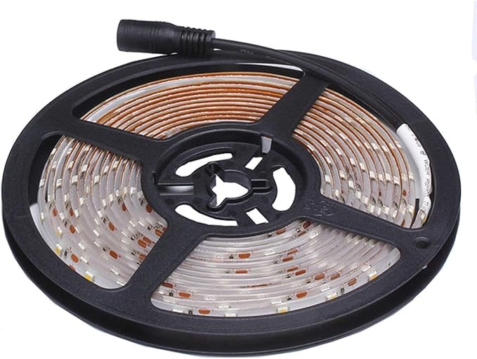 XINKAITE Waterproof Led Strip Lights 16.4 Ft (5M) 300leds 60leds/m White Flexible Tape Lighting Tape Lights for Boats, Bathroom,Mirror,Ceiling and Outdoor, Power Supply not Included (Orange)