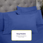 Twin XL Size Bed Sheets - 4 Piece 1500 Supreme Collection Fine Brushed Microfiber Deep Pocket Twin X-Large Sheet Set Bedding - 1 EXTRA PILLOW CASES, GREAT VALUE, Twin XL, Royal Blue