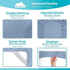 DREAMCARE Queen Sheet Set – 6 pcs Cooling Bed Sheets – up to 21” Deep Pocket Queen Sheets Set – 2500 Supreme Collection – Extra Soft 100% Brushed Microfiber Hotel Luxury with Side Pocket – L Blue