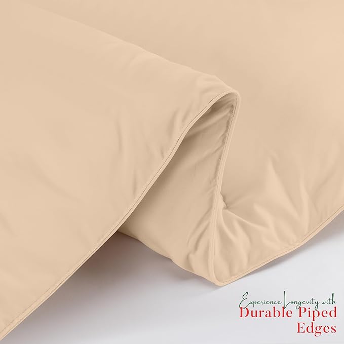 Utopia Bedding Comforter Duvet Insert, Quilted Comforter with Corner Tabs, Box Stitched Down Alternative Comforters Queen Size (Beige)