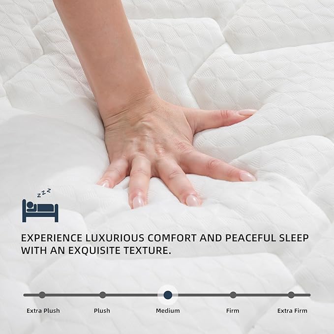 Full Size Mattress in a Box | Full Mattresses 12 Inch Hybrid | Medium Firm Memory Foam and Individual Pocket Springs Bed Matress | Fiberglass Free | Breathable | CertiPUR-US