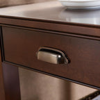 Laurent Narrow End Table, Solid Wood with Drawer and Shelf, Chocolate Cherry Brown, Perfect for Living Rooms, Bedrooms, and Small Spaces – Leick Home, 10506