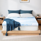 LINSY LIVING 2 Inch Mattress Topper Twin, Cooling Gel Infused Swirl Memory Foam, Soft Mattress Topper for Firm Mattress, CertiPUR-US Certified Bed Topper, Twin Size
