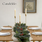 Gold Taper Candle Holders: Set of 6 Tall Candlestick Holder for Table Centerpiece Metal Candles Stick Holders Stand Wedding Decor