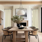 KangBang Extra Wide Blackout Curtains 84 Inches Long-Back Tab Pinch Pleated Linen Textured Window Drapes with Hooks Modern Farmhouse Bedroom Window Treatments for Sliding Door(Cream,2 PCs,72x84 Inch)