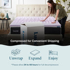 LUCID Lavender Infused 2 Inch Memory Foam Mattress Topper with 5 Zones – Twin XL Size – Plush Feel – CertiPUR Certified – Dorm Room Essentials