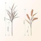 7 PCS Artificial Fall Stem Fake Plants, 26 in Fake Leaves Autumn Greenery Branches Orange Flowers Faux Foliage DIY Stems for Vase Thanksgiving Home Kitchen Office Indoor Centerpiece Table Decoration