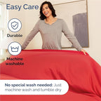 Twin XL 4 Piece Sheet Set - Comfy Breathable & Cooling - Ultra Soft Hotel Luxury Bedding Set w/ 8-16 Inch Deep Pockets - 1 Flat & 1 Fitted Sheet & 2 Pillowcases - Cozy, Wrinkle Free & Easy Care - Red