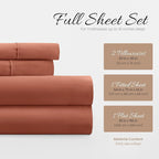 Linen Market Bed Sheets for Full Size Bed (Clay) - Sleep Better Than Ever with These Soft and Cooling Full Sheets - Deep Pocket Fits 16" Thick Beds - 4 Piece Full Sheet Set