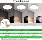 hepside 15.8INCH 2Pack Big Dimmable Flush Mount Ceiling Light Fixture White, 3CCT 3000/4500/6000K Ceiling Lamp, 36W 4200LM Super Bright Low Profile Light for Bedroom, Kitchen, Bathroom, Hallway