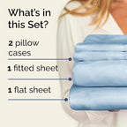 Twin 4 Piece Sheet Set - Comfy Breathable & Cooling - Ultra Soft Hotel Luxury Bedding Set w/ 8-16 Inch Deep Pockets - 1 Flat & 1 Fitted Sheet & 2 Pillowcases - Wrinkle Free and Easy Care - Sky Blue