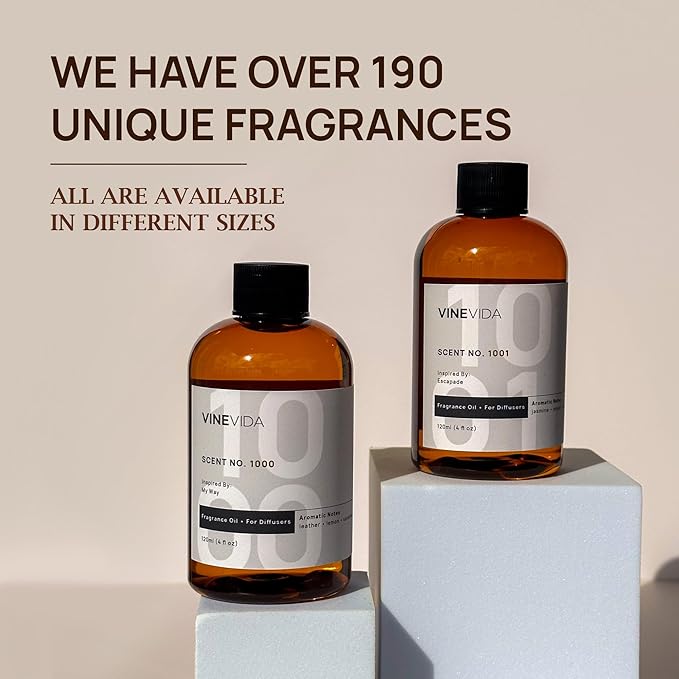 VINEVIDA [32 Fl Oz] Scent NO. 3001 Fragrance Oil for Cold Air Diffusers, Aromatic Notes of Citrus Floral Spices, Essential Oils for Diffuser Oil Refill & Air Freshener Room Spray