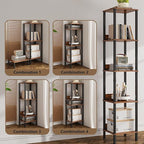 End Table, Side Table, Set of 2, Nightstands with 2-Tier Storage Shelves, Sofa Table for Small Space, Coach Table for Living Room Bedroom, Rustic Brown UTBT101F2