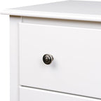 Prepac Sonoma Traditional Tall Nightstand Side Table with 3 Drawers, Functional Tall 3-Drawer Bedside Table 16" D x 23" W x 29" H, White, WDC-2403