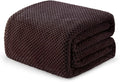 Exclusivo Mezcla Fleece Bed Blanket King Size, Super Soft and Warm Blankets for Couch, Sofa and Bed Waffle Textured, Cozy, Fuzzy and Lightweight (Coffee, 90x104 Inches)