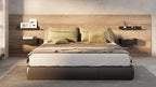 Mobili Fiver, Riccardo Floating nightstand, Ashwood Black, Made in Italy