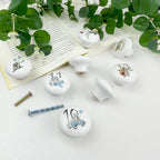 8Pack1.5 Ceramic Unique Cabinet Knob Blue Bear with Flowers Number Safari Animal Kids Room Wardrobe Dresser Drawer Knobs Handle Pulls
