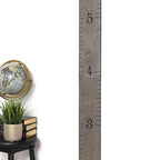 HEADWATERS STUDIO Wooden Growth Chart for Wall - Height Growth Chart for Kids, Kid Height Wall Chart, Height Measurement for Wall, Height Chart for Kids - Love Grows Here, Skinny Grey (63""x5.75"")