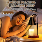 Candle Warmer Lamp with Timer Dimmable, Christmas Birthday Gifts for Women Mom, Vintage Candle Lamp, Black Candle Warmer for Jar Scented Candles, Home Decor, Wax Melt Warmer with 2 Bulbs