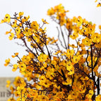 JAKY-Global Babys Breath Fabric Cloth Artificial Flowers 20 Bundle European Fake Silk Plants Decor Wedding Party Decoration Bouquets Real Touch DIY Home Garden (Yellow Orange 20pcs)