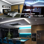 Daylight Rope Lights, 16.4ft Flexible Waterproof LED Strip Light, Nature White, Indoor Outdoor Decorative Lighting for Home Christmas Holiday Garden Patio Party