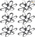 SEOBIOG LED Garage Lights - 6 Pack, 200W 20000LM Plug-in Shop Light with 6+1 Deformable Panels for Garage, Warehouse, Barn, Basement (Built-in ON/Off Switch)