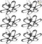 SEOBIOG LED Garage Lights - 6 Pack, 200W 20000LM Plug-in Shop Light with 6+1 Deformable Panels for Garage, Warehouse, Barn, Basement (Built-in ON/Off Switch)