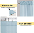 OVZME Sky Blue Sheer Curtains 84 Inches Long 2 Panels - Soft Light Filtering Window Sheer Panels for Living Room/Bedroom, Top Dual Rod Pocket, 1 Pair, Each 42Wx84L Inches