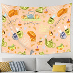 Pevtufa Tapestry 90x60in Scandinavian Style Hygge Print Tapestries For Bedroom Living Room Dorm Decor