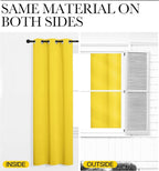 NICETOWN Bedroom Curtain Panels Draperies, Thermal Insulated Solid Grommet Curtains/Drapes (Bright Yellow, 1 Pair, 34 by 72-inch)