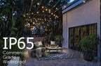 Solar String Lights Waterproof LED Indoor/Outdoor Hanging Umbrella Lights with 25 Bulbs - 27 Ft Patio Light for Deckyard Tents Market Cafe Gazebo Porch Party Decor (25 Light Bulb)