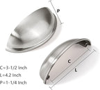 khtumeware 10 Pack 3-1/2" Drawer Pulls Brushed Satin Nickel Cabinet Cup Pulls Kitchen Hardware Cabinet Handles Drawer Handles Knobs 3.5 inch Hole Center