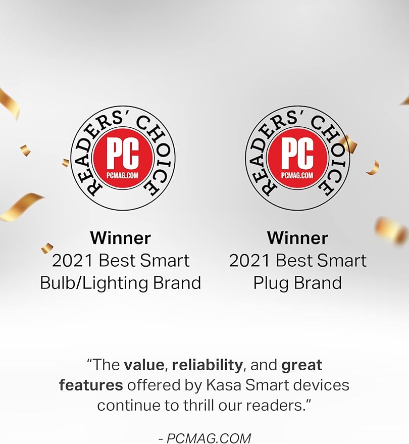 Kasa Outdoor Smart Plug, Smart Home Wi-Fi Outlet Timer, Max Load 15A/1875W, IP64 Weather Resistance, Compatible with Alexa, Google Home & SmartThings, No Hub Required, ETL Certified(KP401)