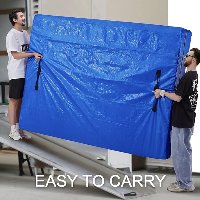 AlexHome Mattress Bag for Moving and Storage,Heavy Duty Tarp Reusable Mattress Storage Bag,Easy Carrier Mattress Moving Cover (Queen Size,2 Pack)