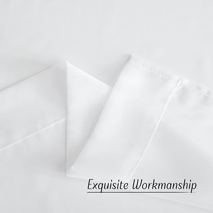 NICETOWN White Sheer Curtains 84 inches Long - Home Decoration Grommet Airy & Lightweight Elegant Window Treatments with Light Filtering for Bedroom/Living Room (2 Panels, W54 x L84)