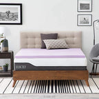 LUCID 2 Inch Lavender Infused Memory Foam Mattress Topper, Full Size – Ventilated Design – Pressure Relieving Bed Topper - Mattress Pad – CertiPur Certified