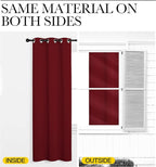 NICETOWN Burgundy Red Blackout Drapes - Window Treatment Light Blocking Privacy Curtain Panels for Christmas Window Decoration (Set of 2, 42 inches by 95-inch)