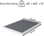 Low Profile Box Spring Queen - 3 Inch Box Spring Queen Heavy Duty Bed Foundation Metal Bed Base Easy Assembly