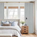 KangBang Pinch Pleated Light Grey Blackout Curtains 102 Inches Long, Linen Textured Noise Blocking Curtains for Living Room, Solid Pleat Modern Vertical Drapes with Hooks,42" W x 102" L,2 Panels