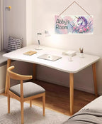 Personalized Vintage Unicorn Signs Magic Horse Sign For Kids Room Custom Name Door Wall Decor Flowers Floral Nursery Art Plate For Boys Room Girls Bedroom